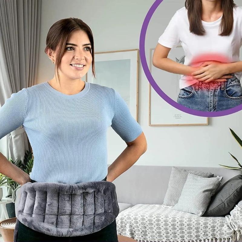 Bouillotte coussin graine de lin polyvalente