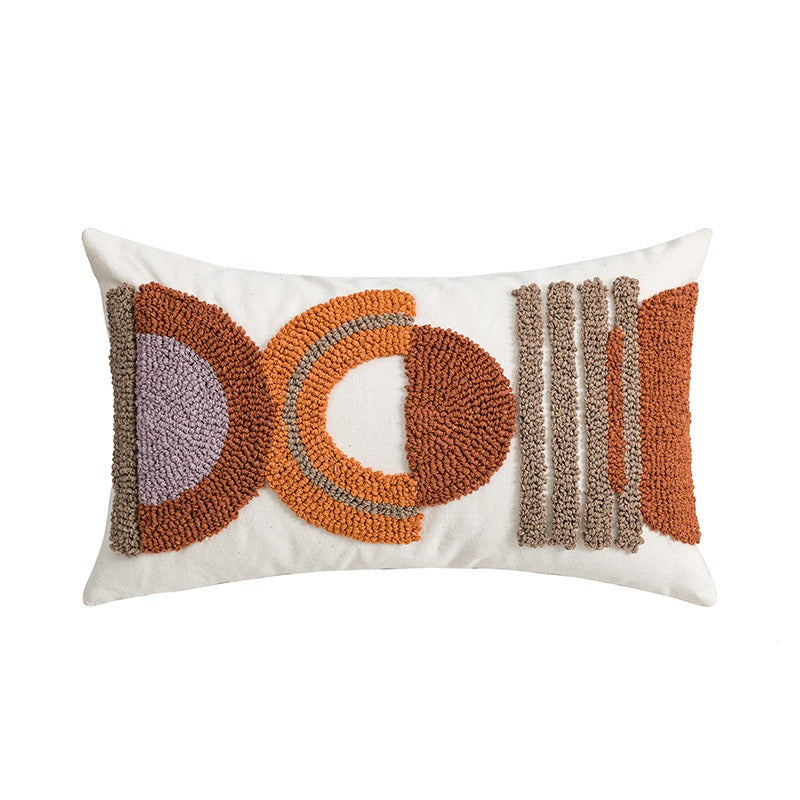 Housse coussin design pour canapé avec broderie