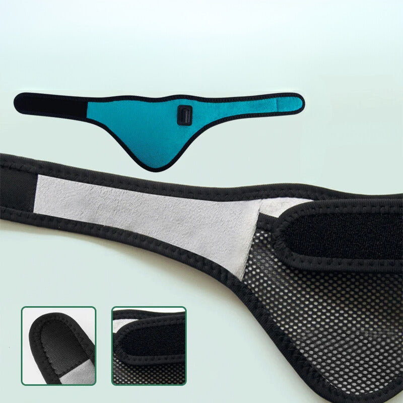 Coussin chauffant cervicales électrique de couleur bleue