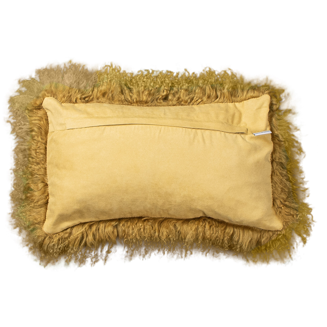 Dos de la housse rectangulaire 30x50 cm en tissu doux assorti, avec fermeture éclair