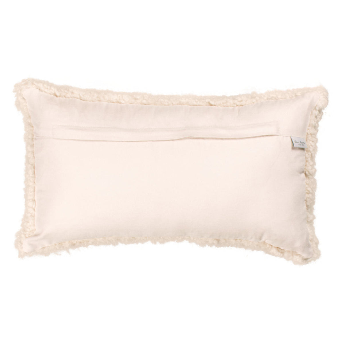 Dos de la housse 30x50 cm en tissu doux uni avec fermeture éclair