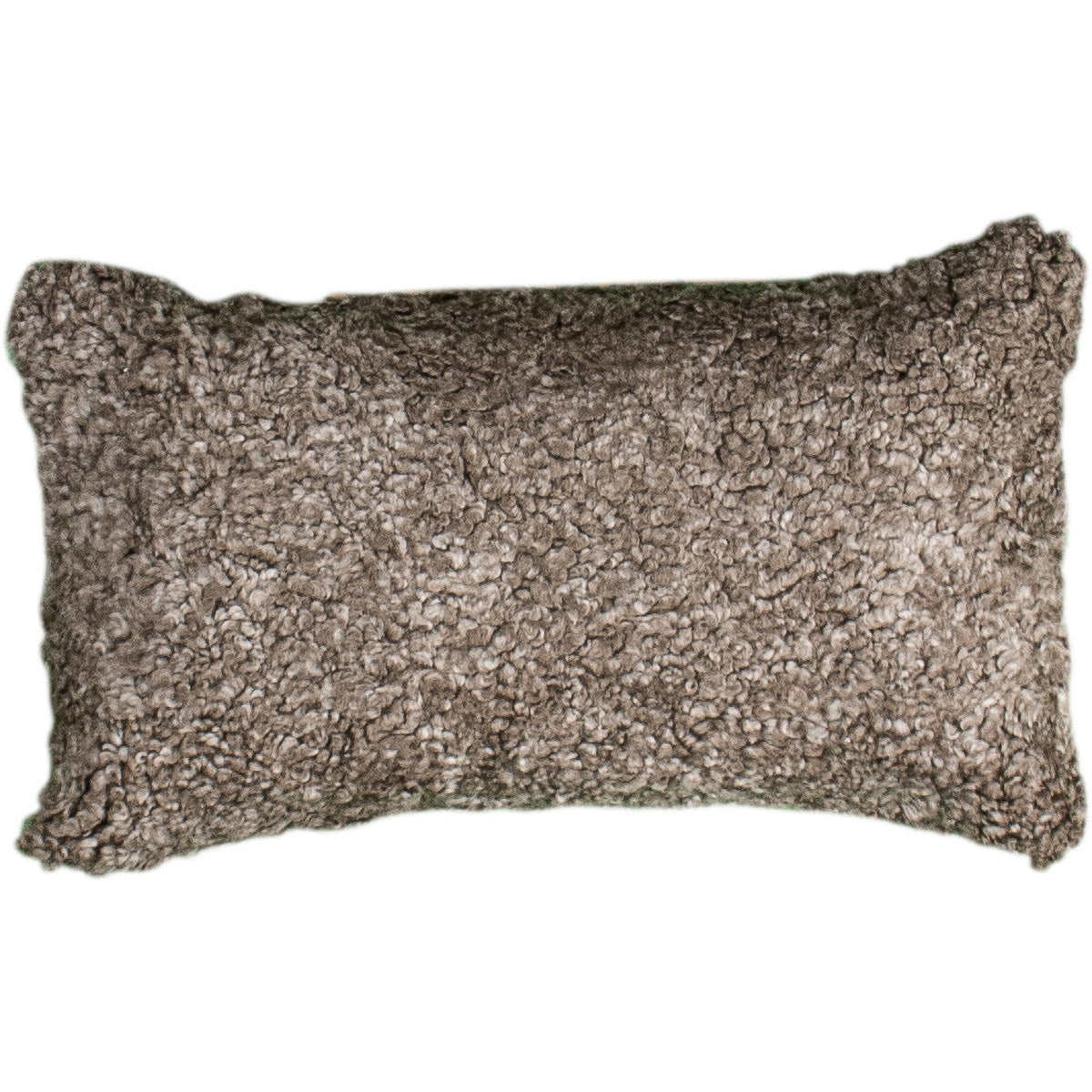 Housse de coussin en toison bouclée sahara, rectangulaire 30x50 cm vu de face