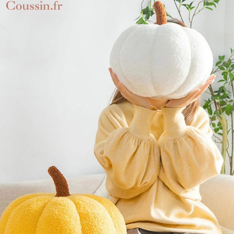 Coussin citrouille halloween