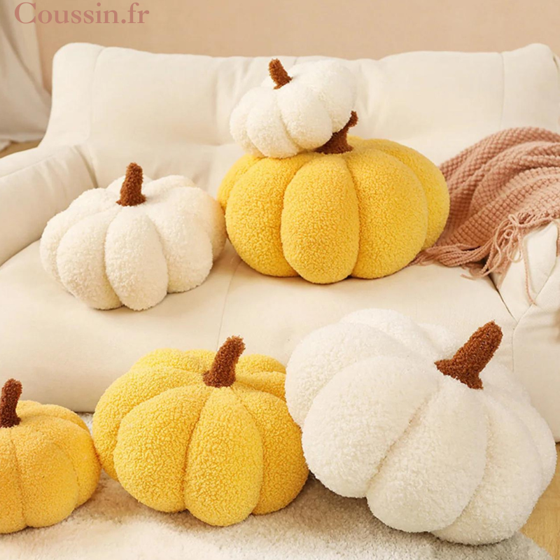 Coussin citrouille halloween