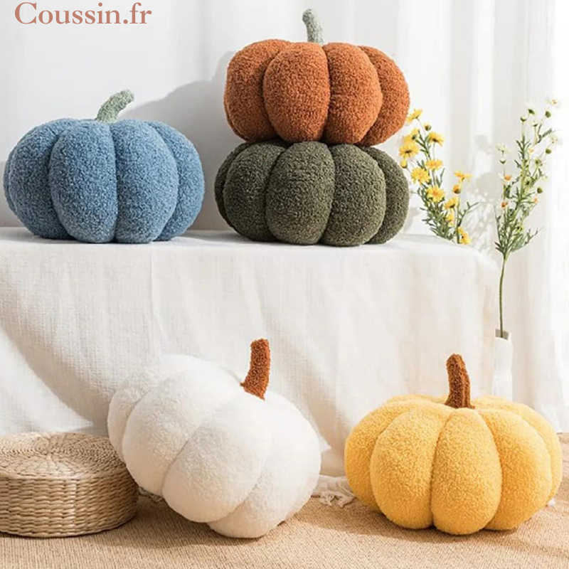 Coussin citrouille halloween