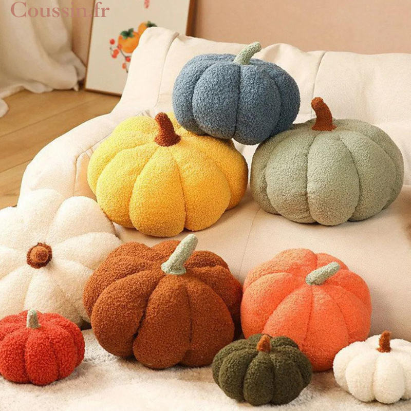 Coussin citrouille halloween