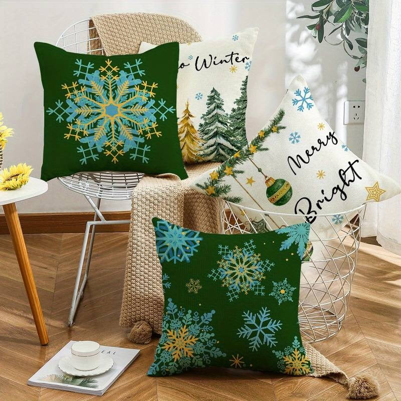 Coussin de noël vert