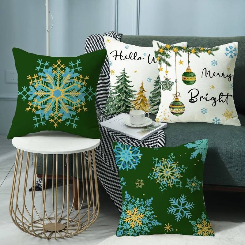 Coussin de noël vert