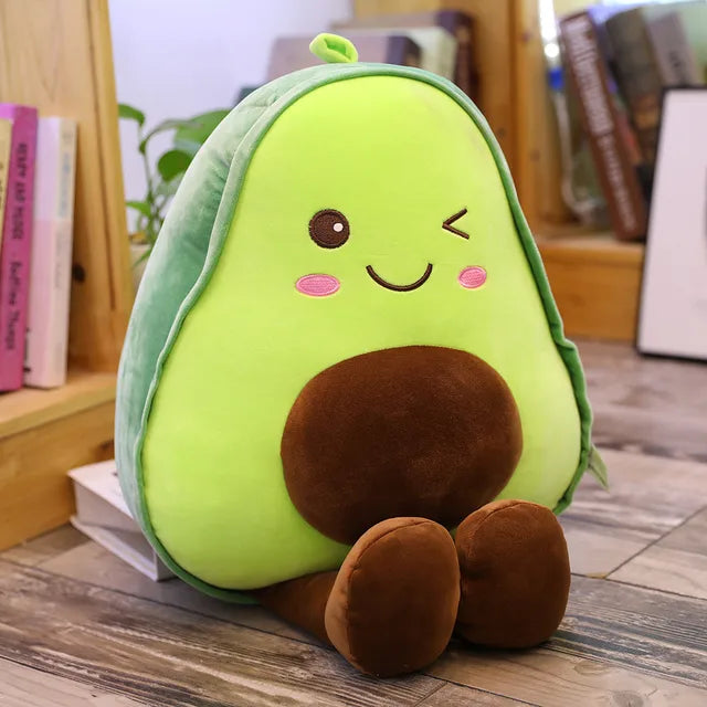 Coussin peluche avocat