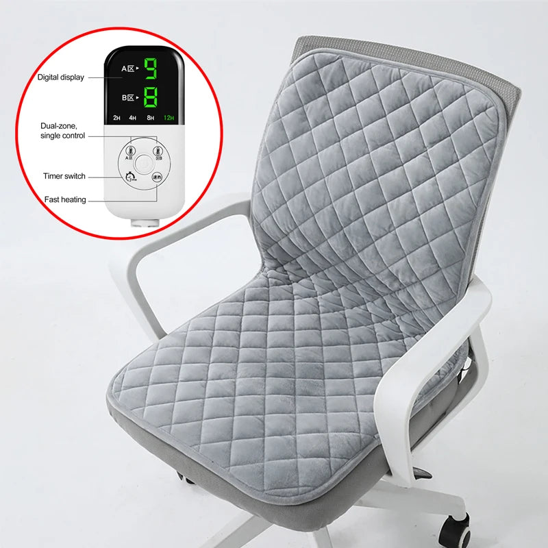 Coussin chauffant pour siège avec sangles