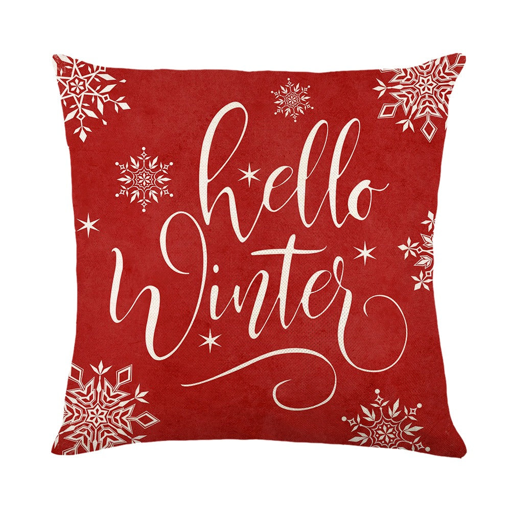 Coussin pour noël hello winter