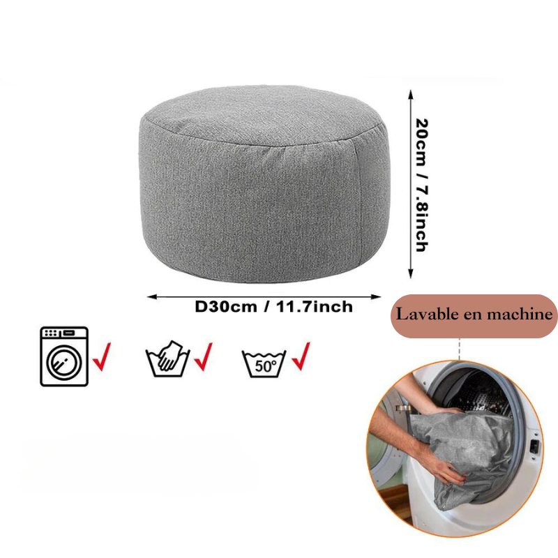 Petit coussin pouf avec dimensions