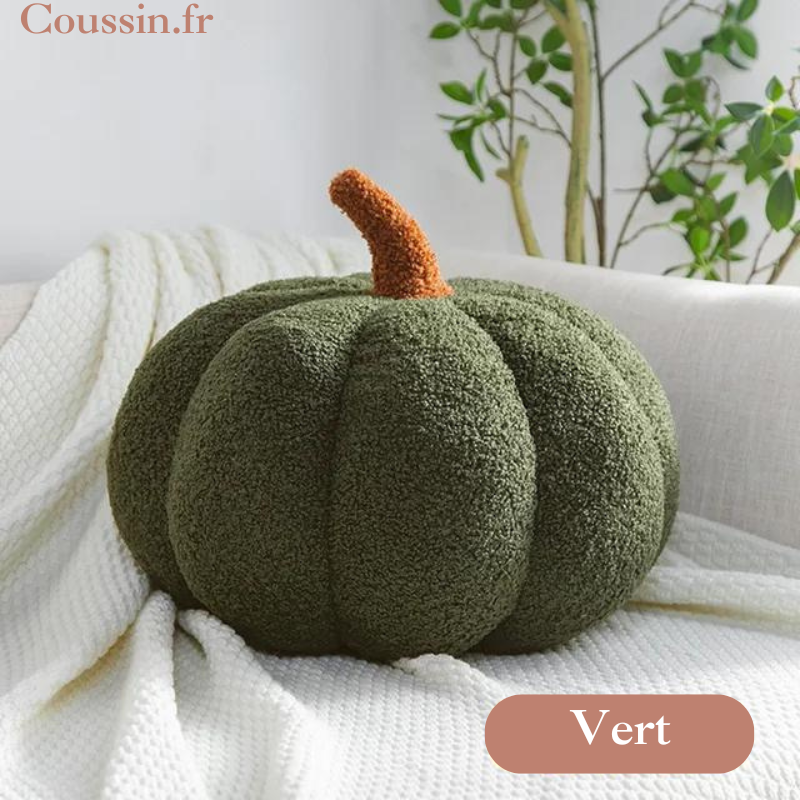 Coussin citrouille vert