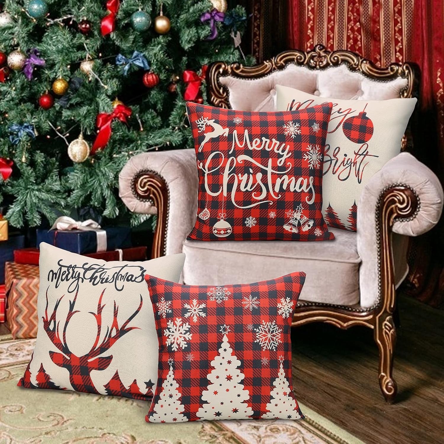 Coussin chaise de noël