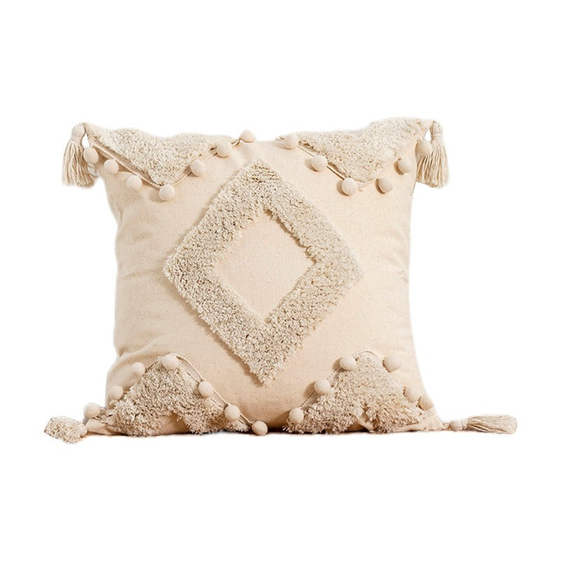 Coussin déco pour canapé avec motifs géométriques