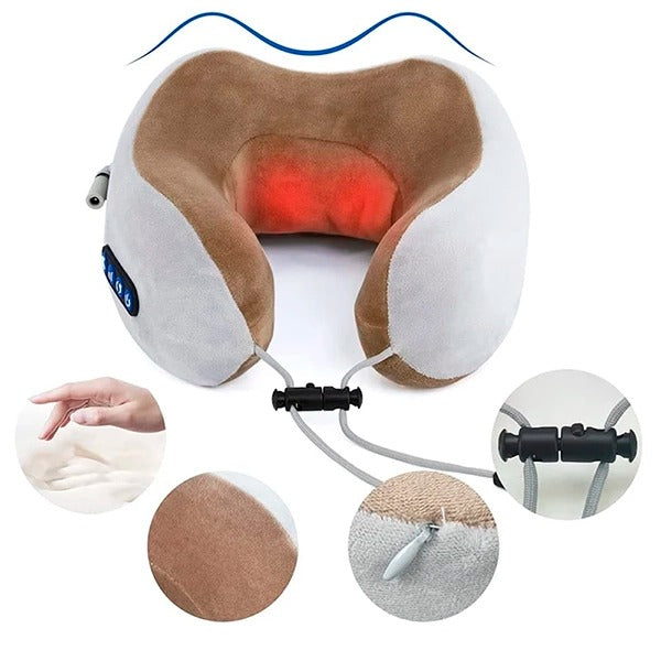 Coussin massage nuque de voyage rechargeable