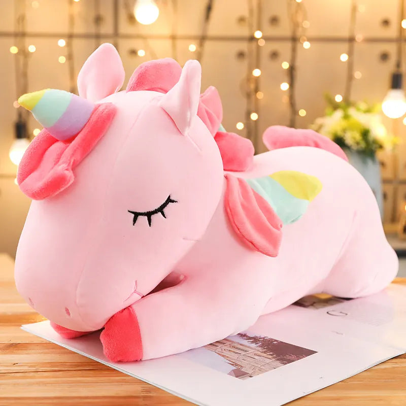 Coussin peluche licorne mignon