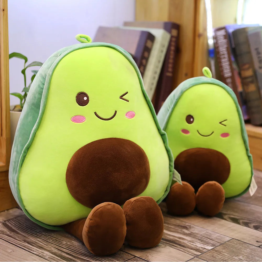 Coussin peluche avocat