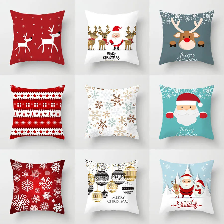 Housse de coussin de Noël festive