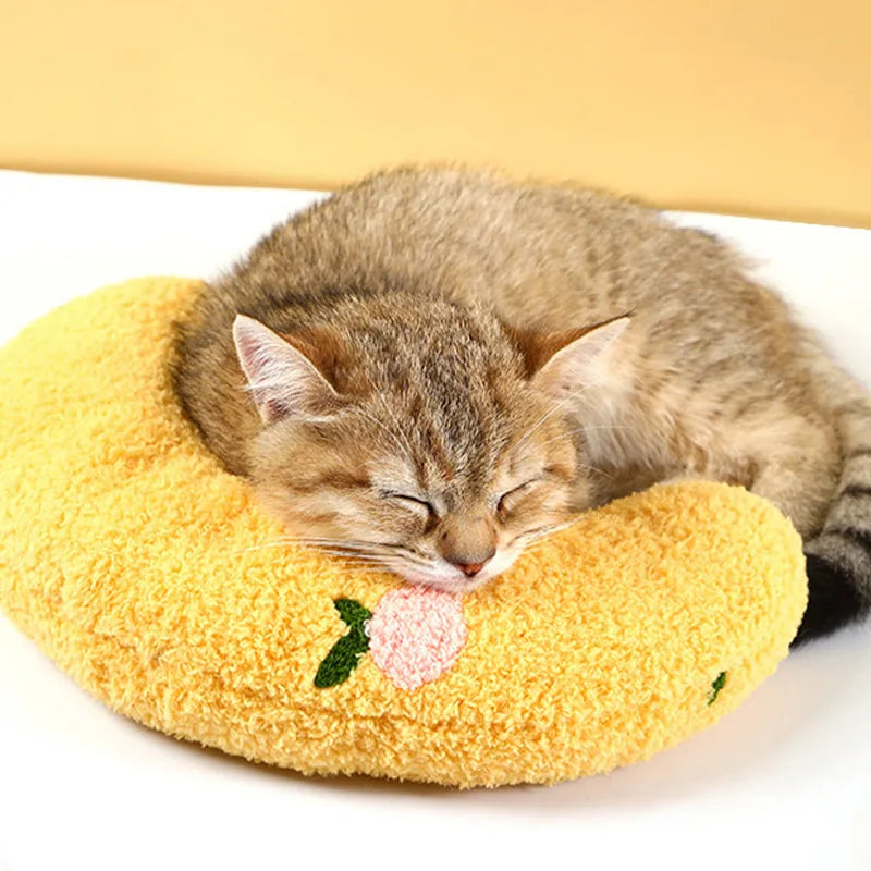 Coussin peluche pour chat duveteux