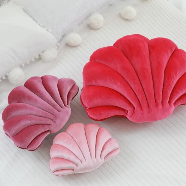 Coussin coquillage rose