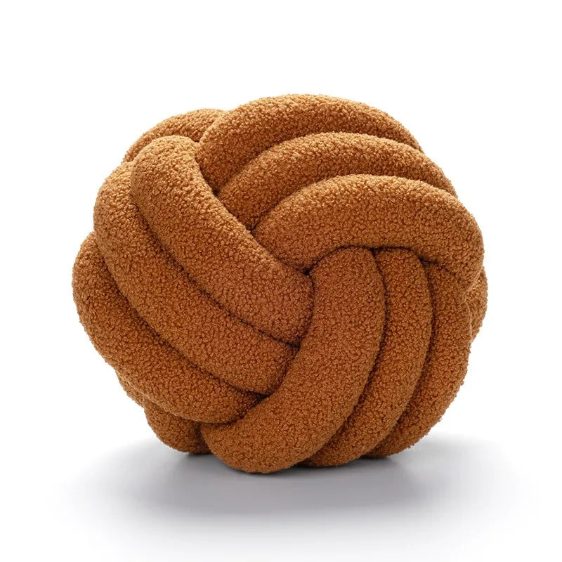 Coussin boule tressé