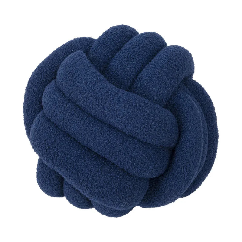 Coussin boule bleu tridimensionnel