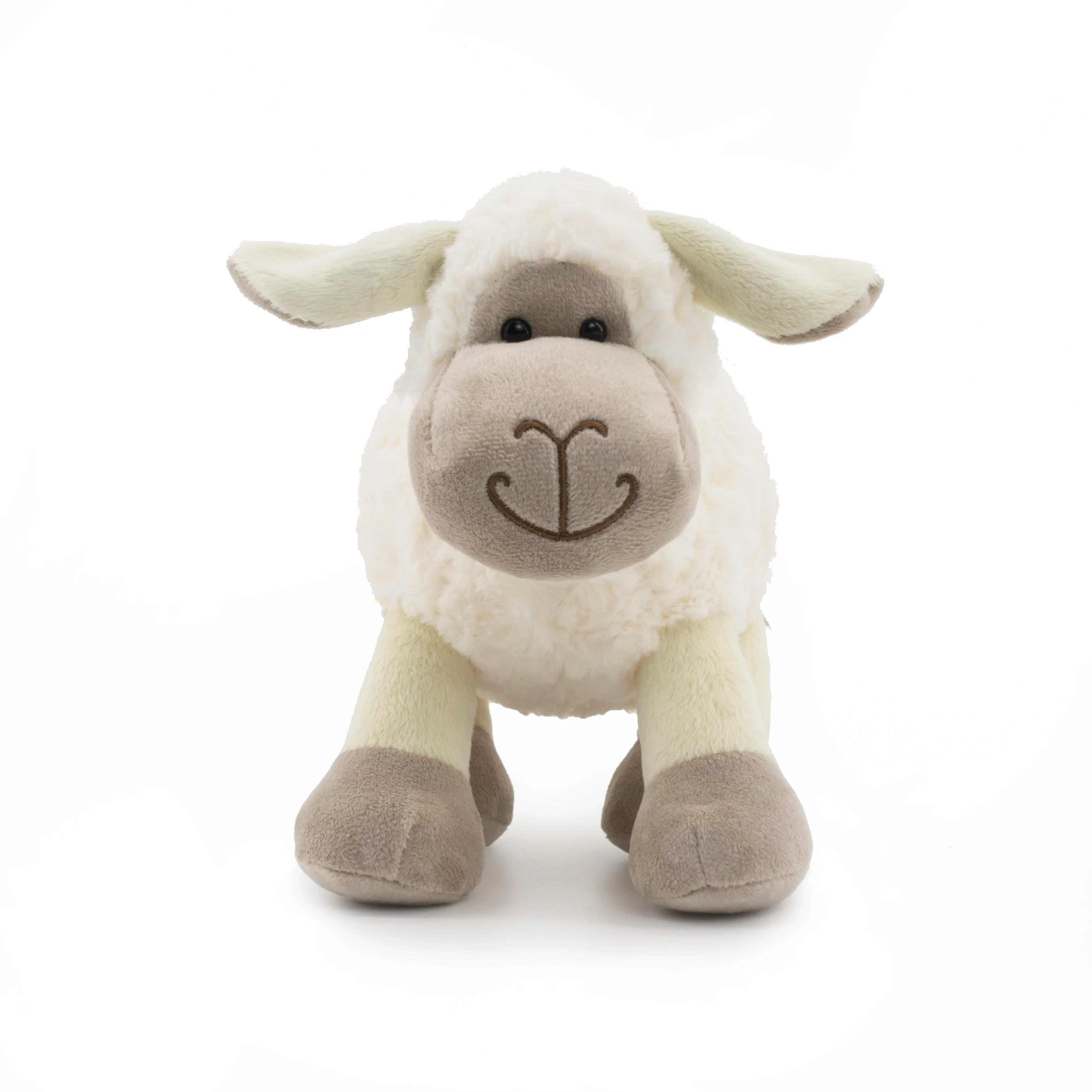 Coussin peluche mouton blanc