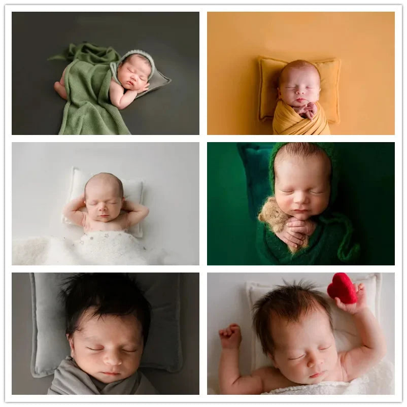 6 photos en 1 de bébé qui dorment sur le coussin bébé pour dormir