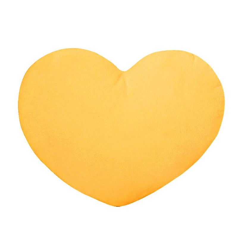 Coussin coeur jaune