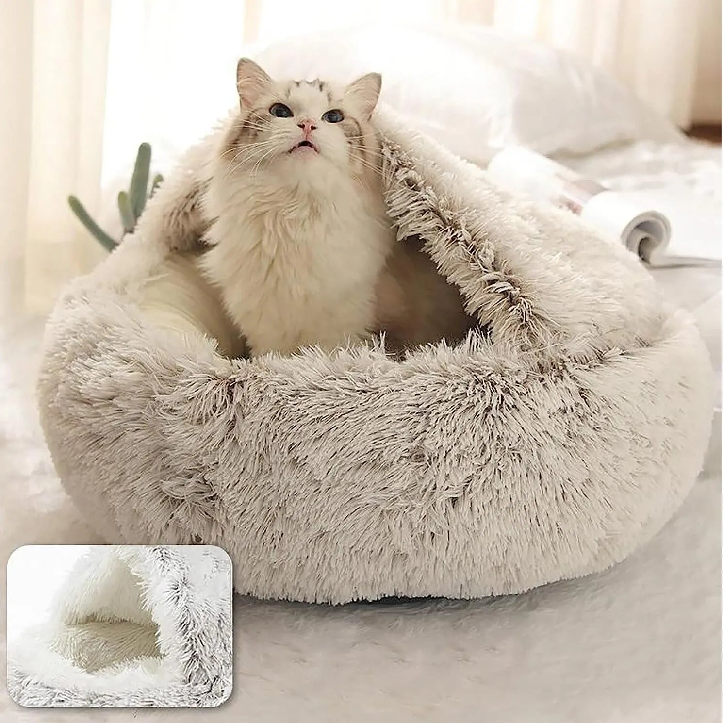 Coussin chat douillet tout doux