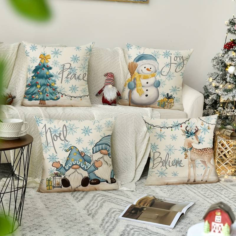 Coussin de noël blanc