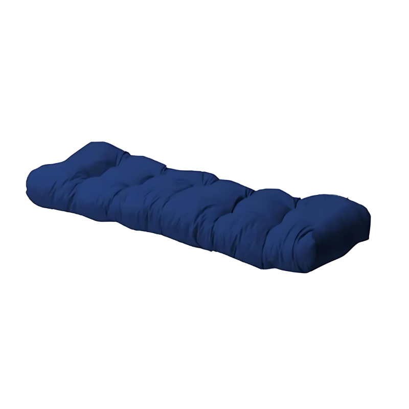 Coussin balancelle 3 places confortable et pratique bleu  sur fond blanc