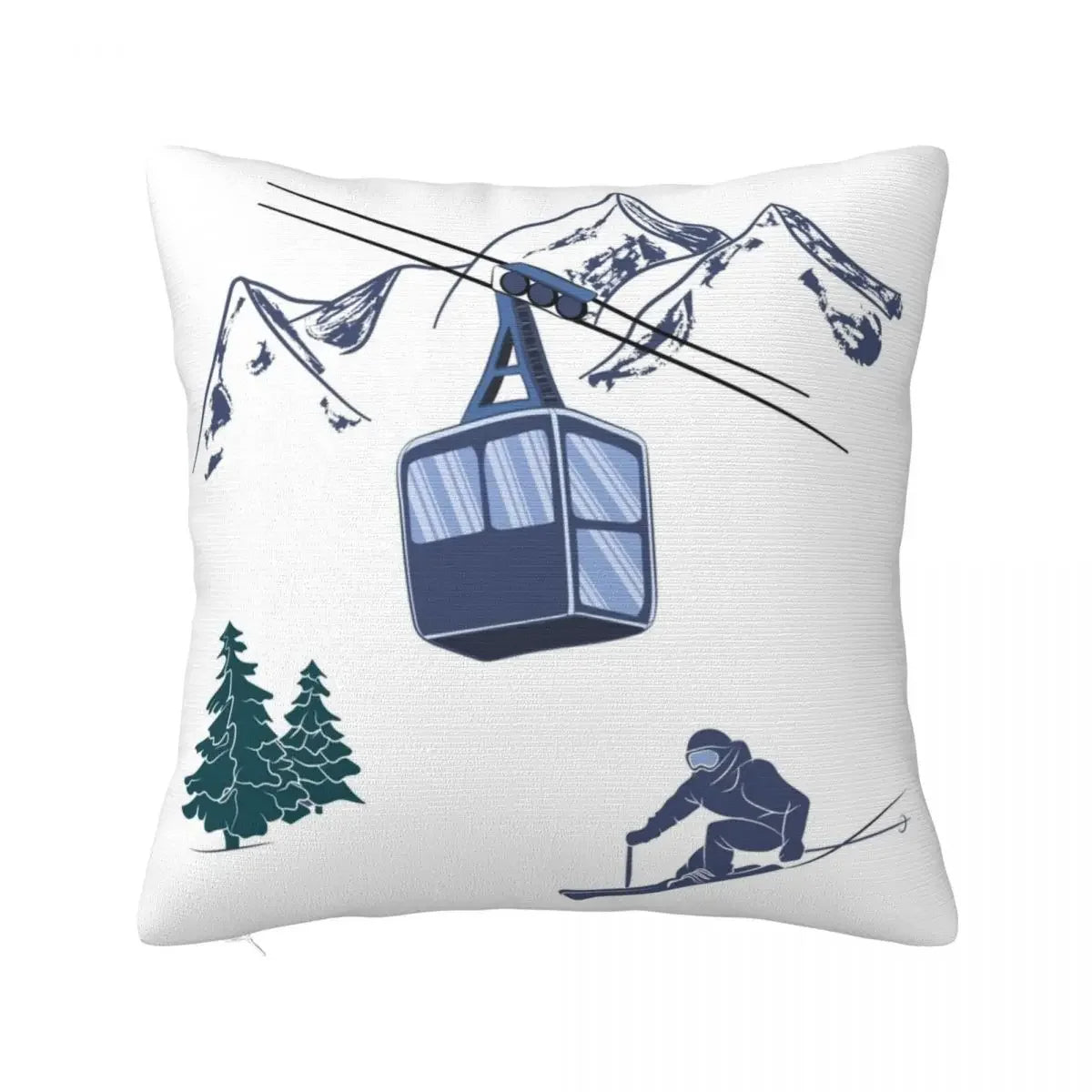 Coussin déco montagne carré et tendance