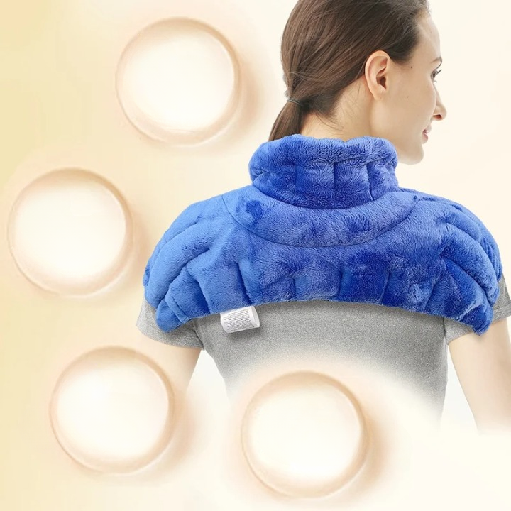 Coussin graine de lin micro onde pour cou