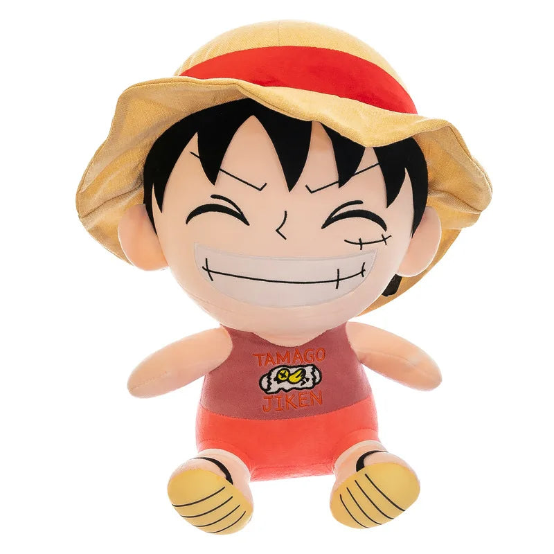 Coussin personnage manga Luffy sur fond blanc