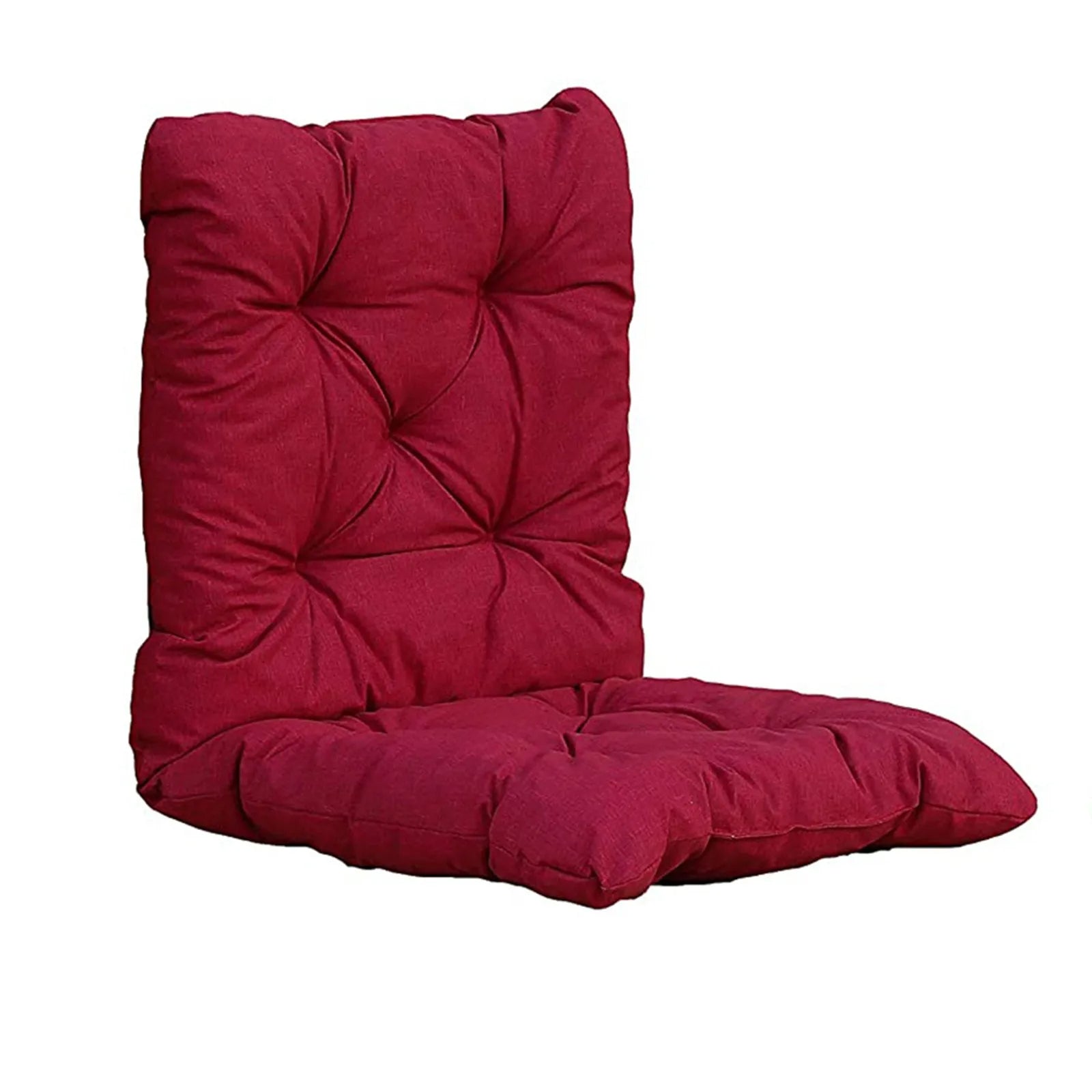 Coussin salon de jardin confortable et respirant ici sur un fond blanc.