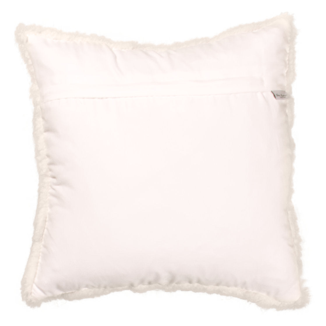 Dos de la housse 45x45 cm en tissu doux uni avec fermeture éclair