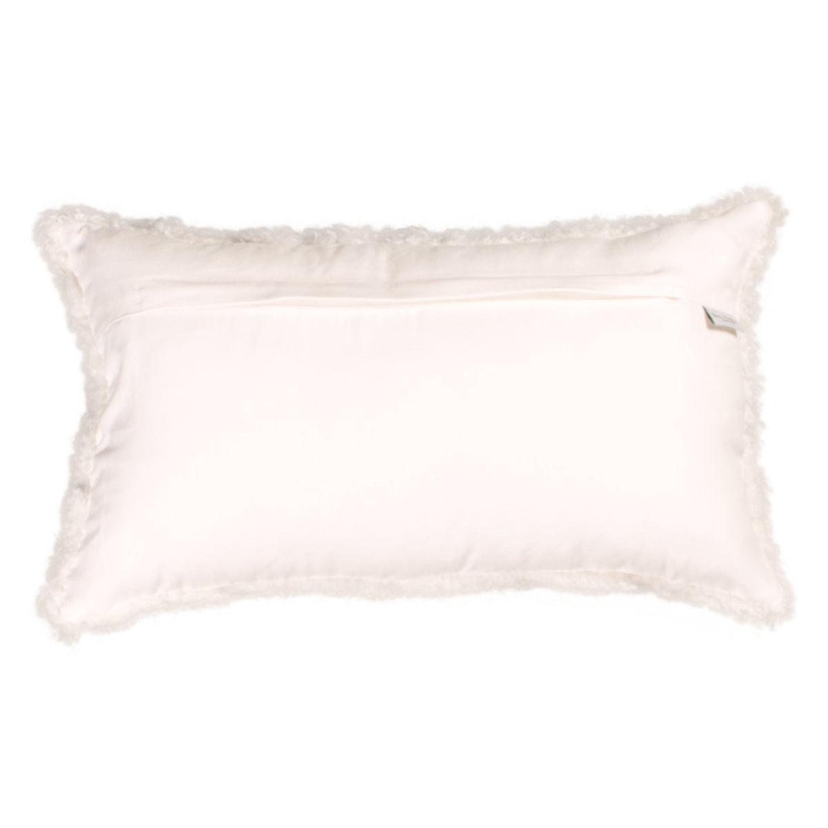 Dos de la housse 30x50 cm en tissu doux uni avec fermeture éclair